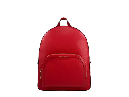 Therut Jaycee Large Red Leather Backpack – Stylish & Spacious Bookbag