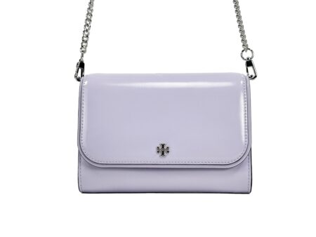 Therut Patent Emerson Chain Wallet Crossbody – Stylish & Compact with Elegant Detailing